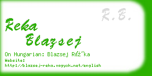 reka blazsej business card